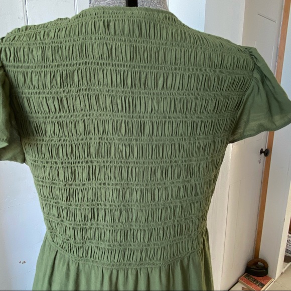 Taylor Olive Green Tiered Boho Dress - Picture 4 of 13